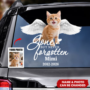 Custom Photo Pet Within Angel Wings Memorial Dog Cat Car Window Decal Sticker