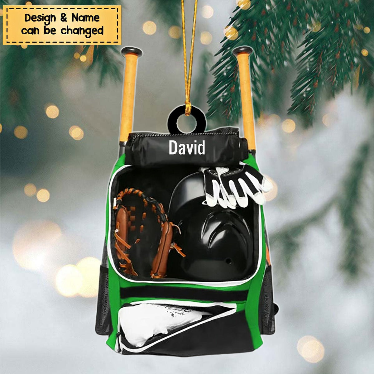Baseball Bag 2024 Christmas Ornament - Baseball Lover Shaped Acrylic Ornament