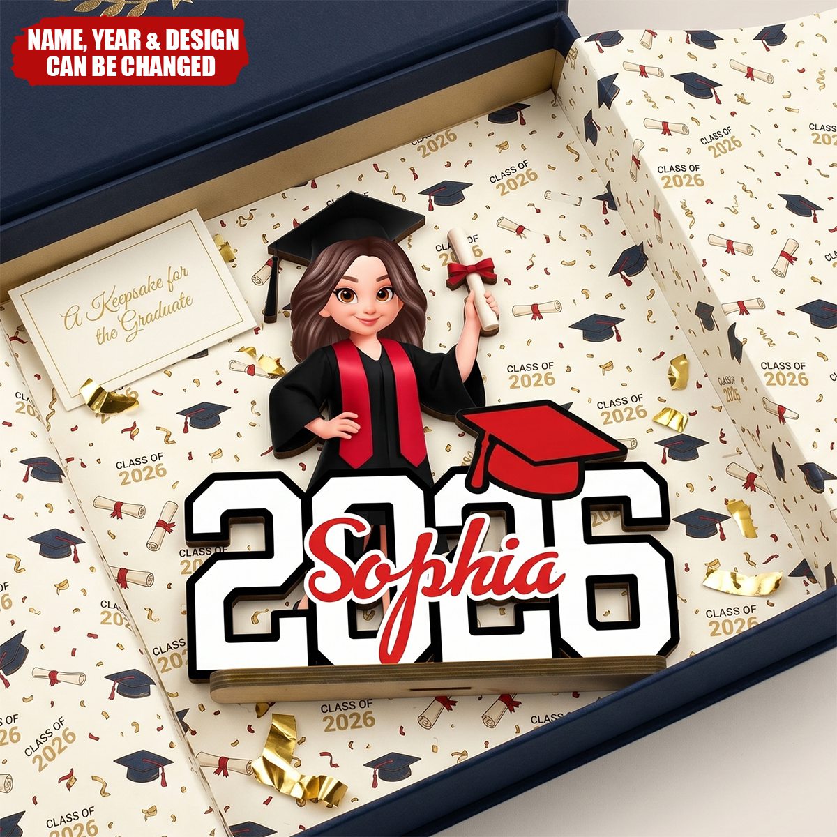This Is My Cap & Gown Moment - Personalized 2-Layered Wooden Plaque