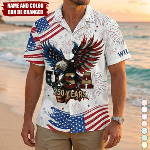 250th Anniversary Eagle - Personalized Hawaiian Shirt