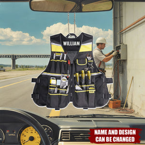 Electrician Tool Bag  - Personalized Acrylic Car Ornament