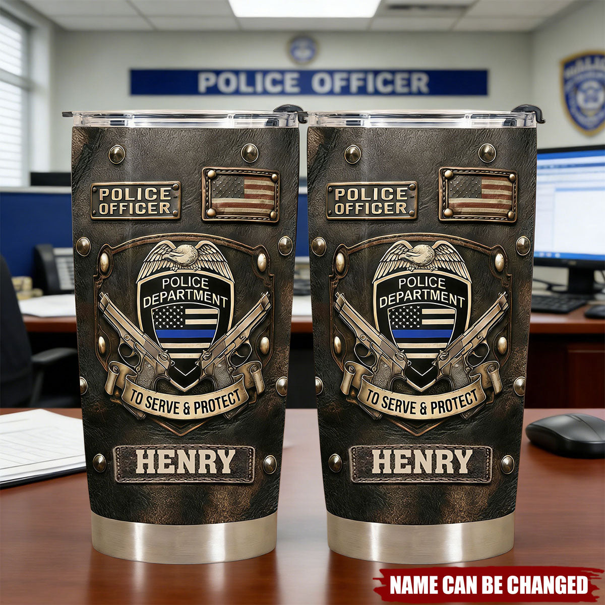 To Serve and Protect, Stainless Steel Tumbler, Gift For Police Lovers