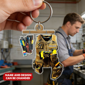 Electrician Tool Bag - Personalized Keychain