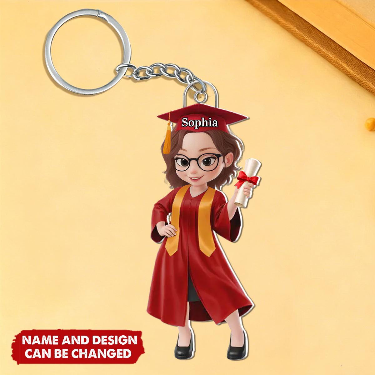 Welcome To A Bright Future - Personalized Acrylic Keychain, Gifts For Graduation