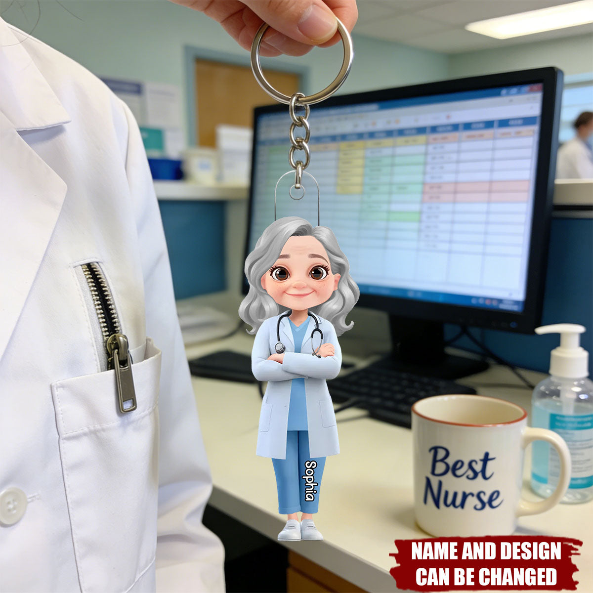 I Am A Nurse - Personalized Acrylic Keychain