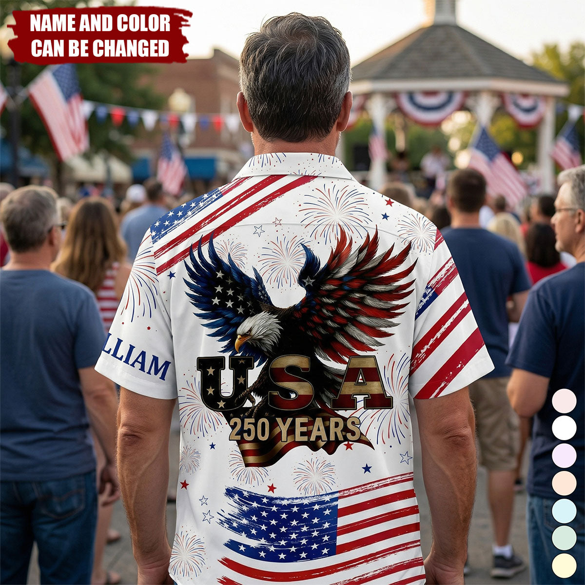 250th Anniversary Eagle - Personalized Hawaiian Shirt