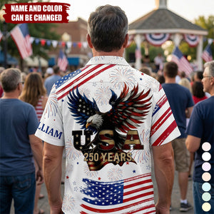 250th Anniversary Eagle - Personalized Hawaiian Shirt