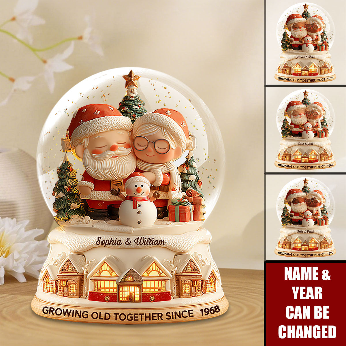 Growing Old Together - Personalized Couple Custom Shaped Acrylic Plaque