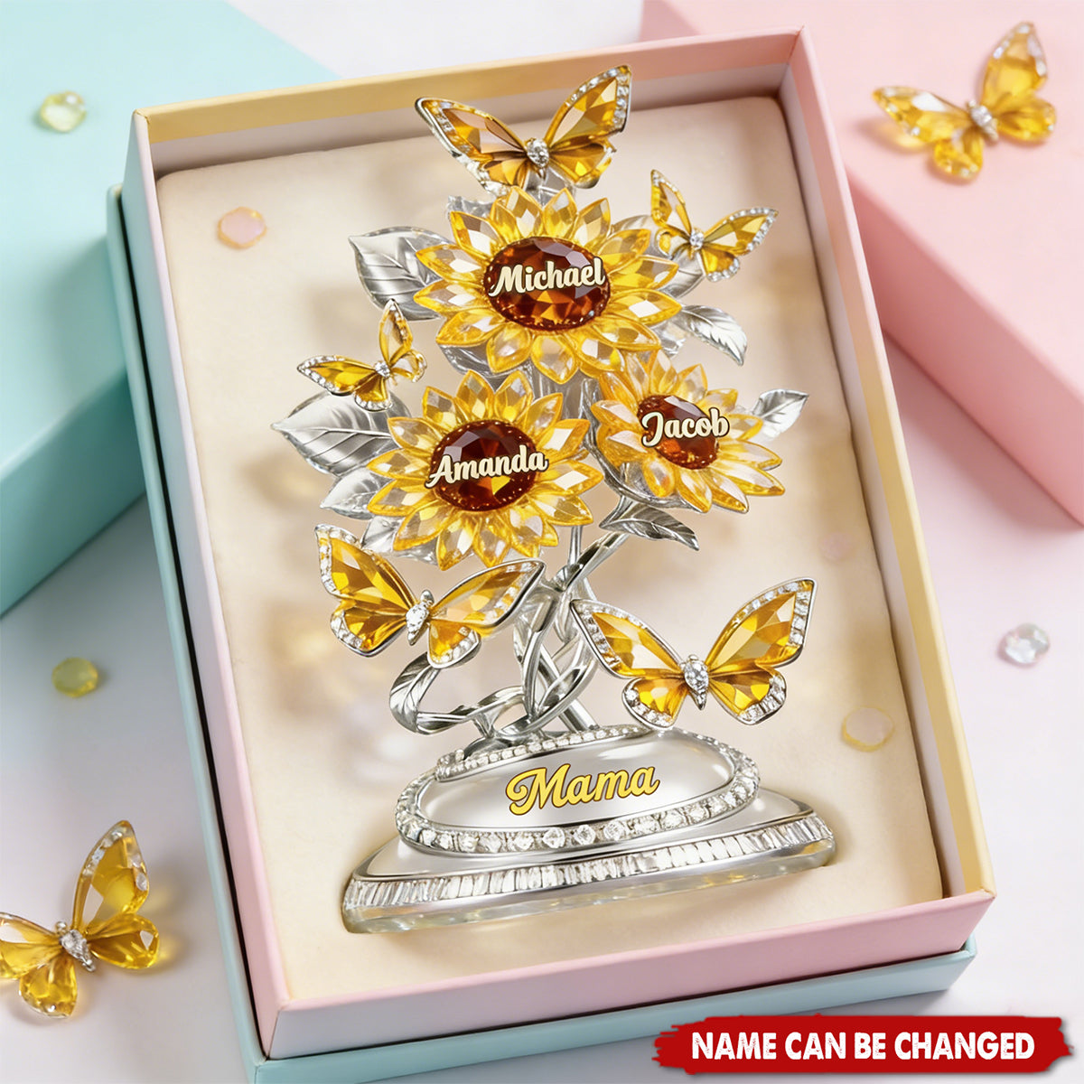 Blooming Love - Personalized Custom Shaped Acrylic Plaque, Gifts For Mom