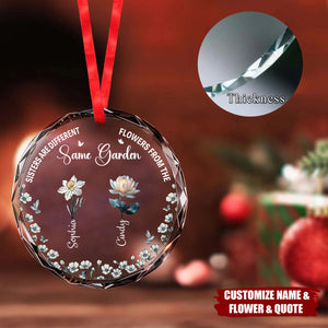 It Takes A Long Time To Grow Old Friends Birth Flowers - Personalized Glass Ornament