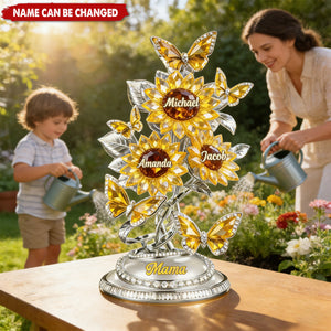 Blooming Love - Personalized Custom Shaped Acrylic Plaque, Gifts For Mom