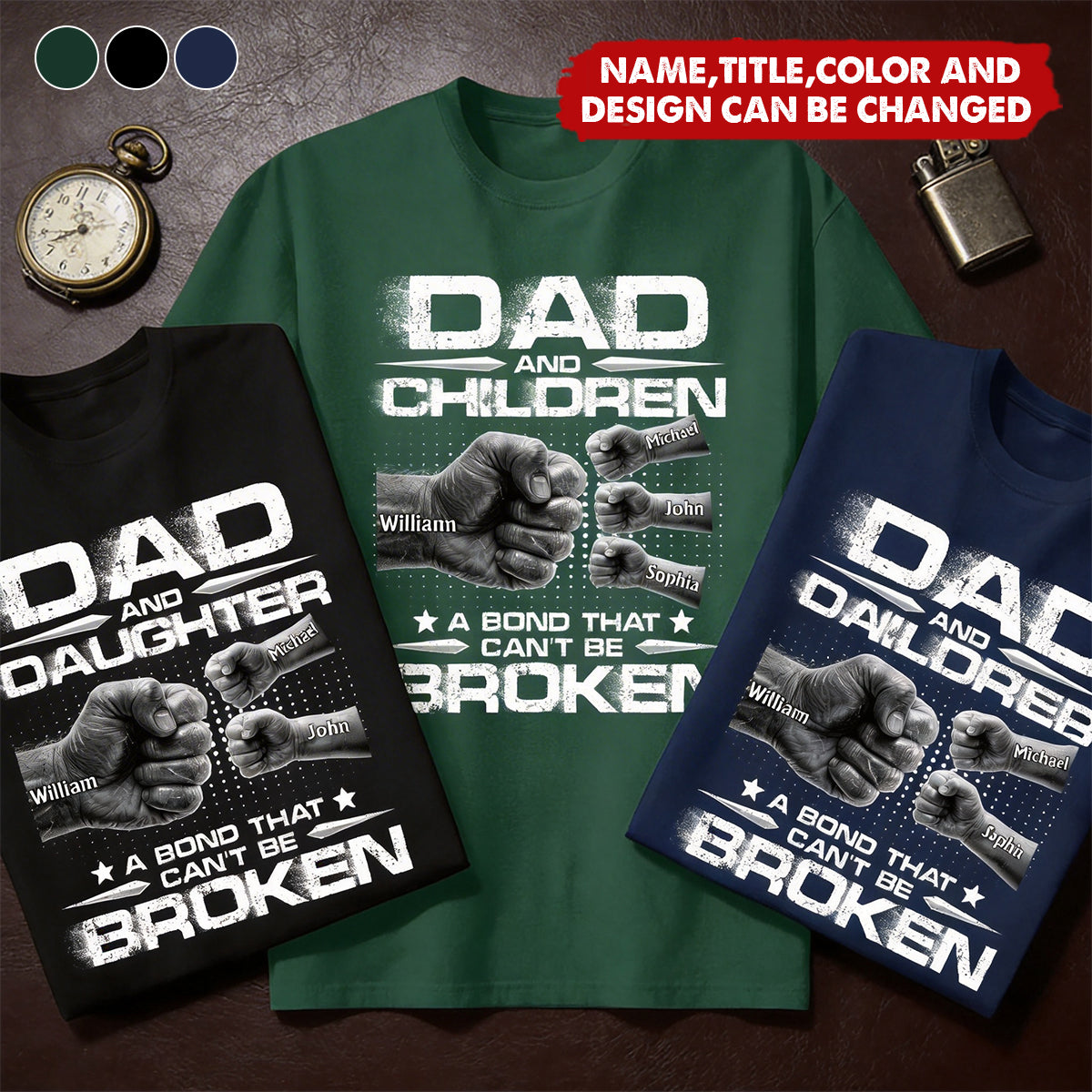 A Bond That Can't Be Broken - Personalized T-Shirt, Gift For Dad