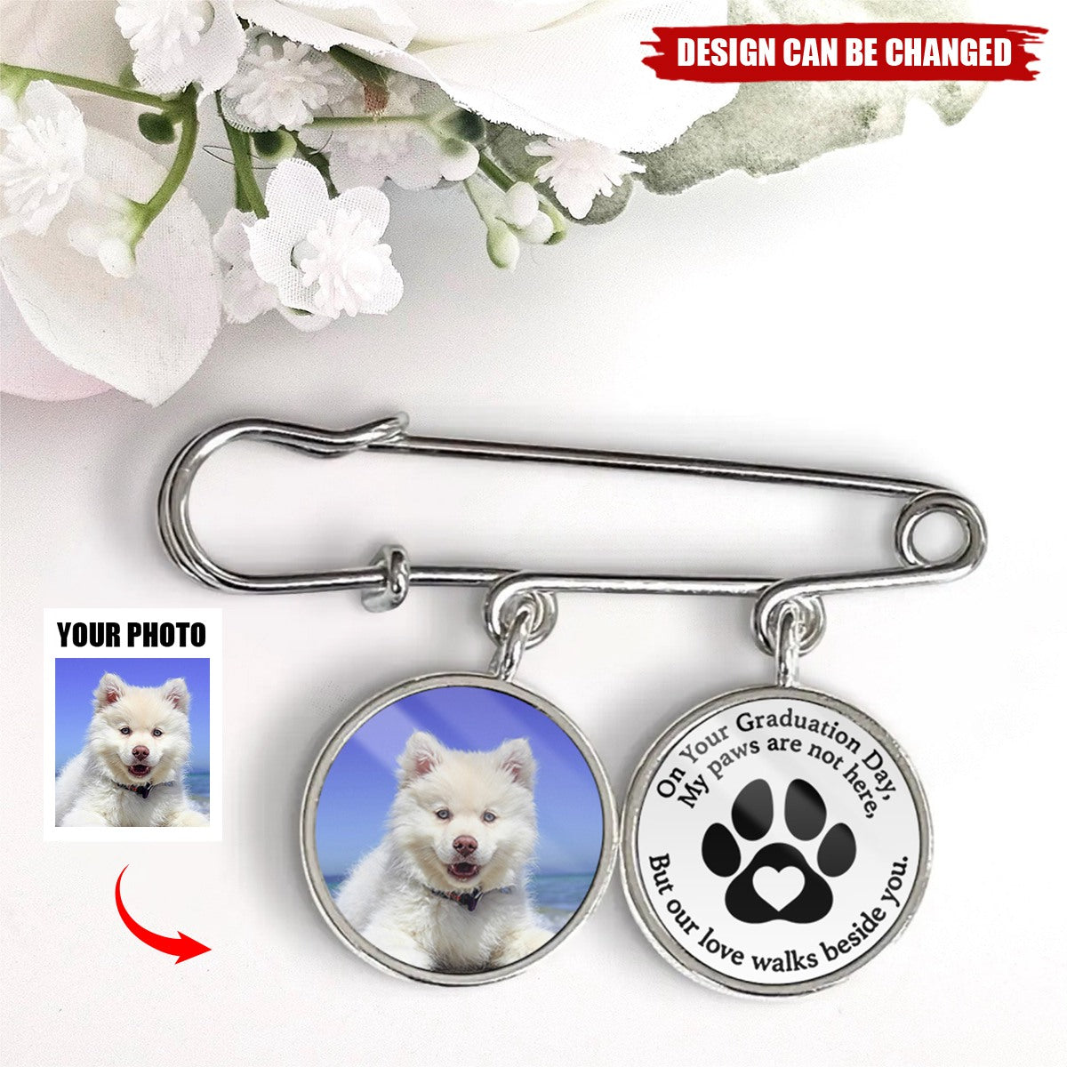 On Your Graduation Day - Personalized Lapel Pin, Graduation Gift for Pet Lover