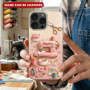 A Life Stitched With Love - Personalized Phone Case, Gift For Seamstress
