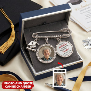 This Achievement Is For You Above - Personalized Lapel Pin With Photo Charms