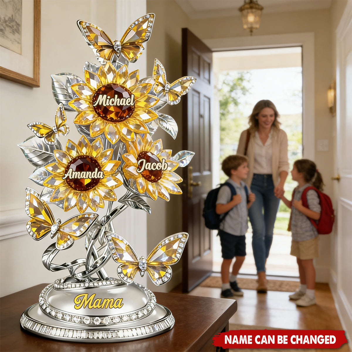 Blooming Love - Personalized Custom Shaped Acrylic Plaque, Gifts For Mom