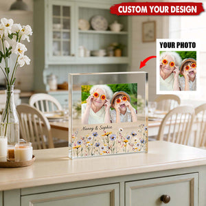 Gift For Grandma Personalized Acrylic Photo Plaque