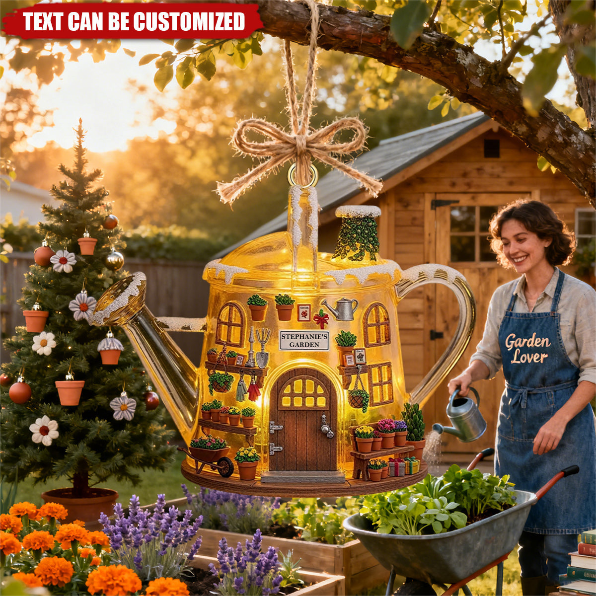 Garden House - Personalized Acrylic Ornament, Gifts For Gardeners