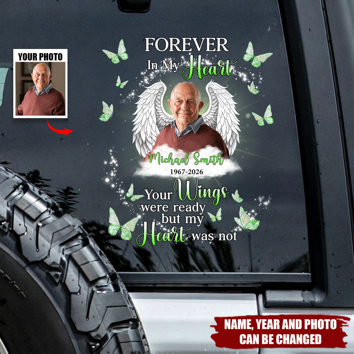 Forever In My Heart - Personalized Decal