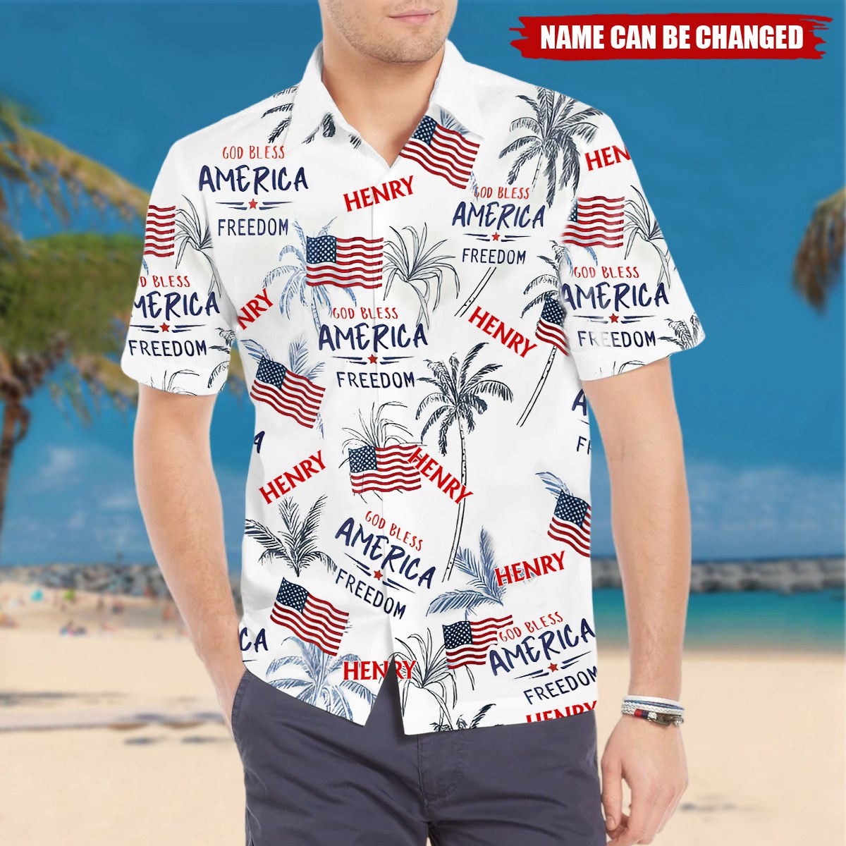 Freedom - Personalized Hawaiian Shirt