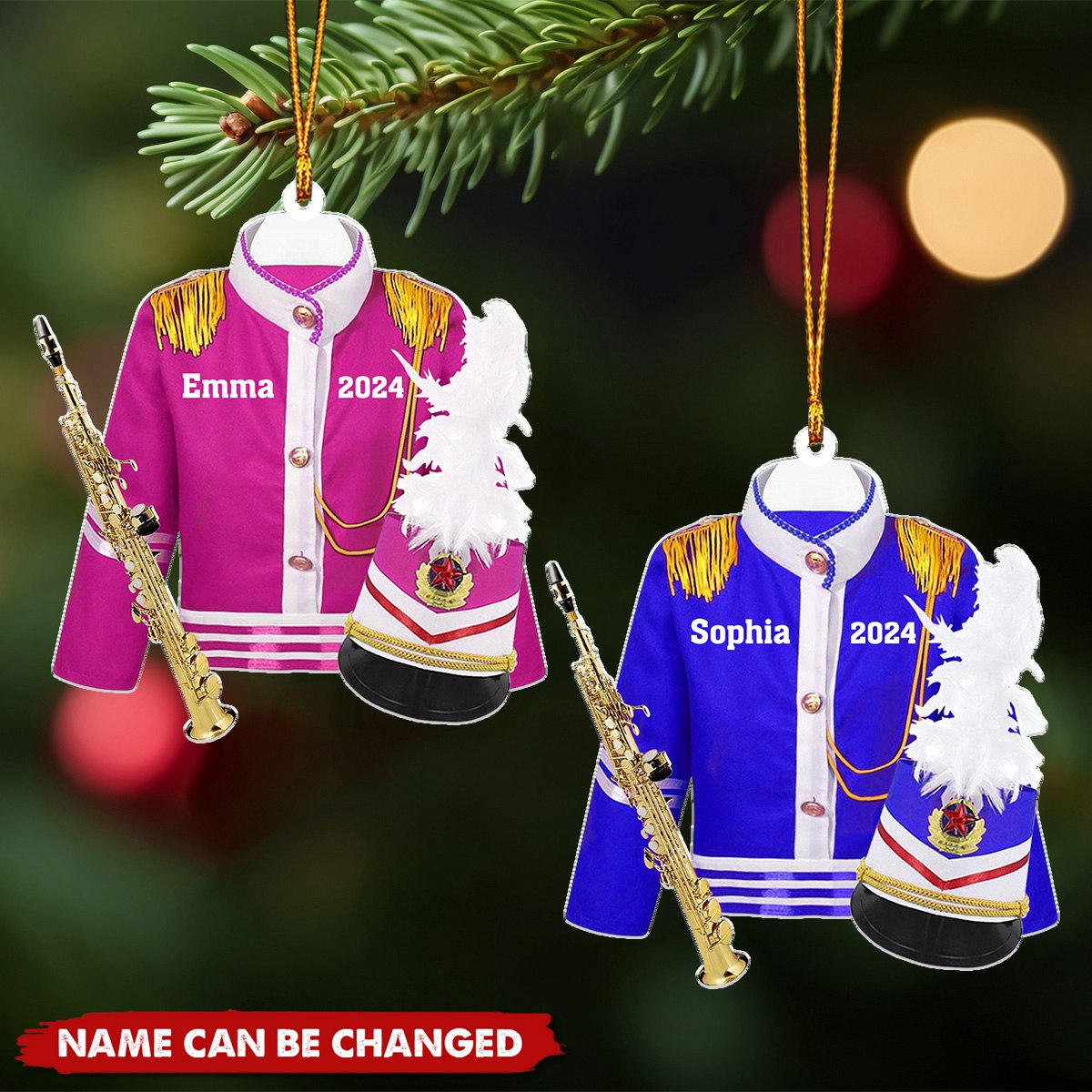 Personalized Marching Band Uniform Ornament-  Christmas Band Ornament