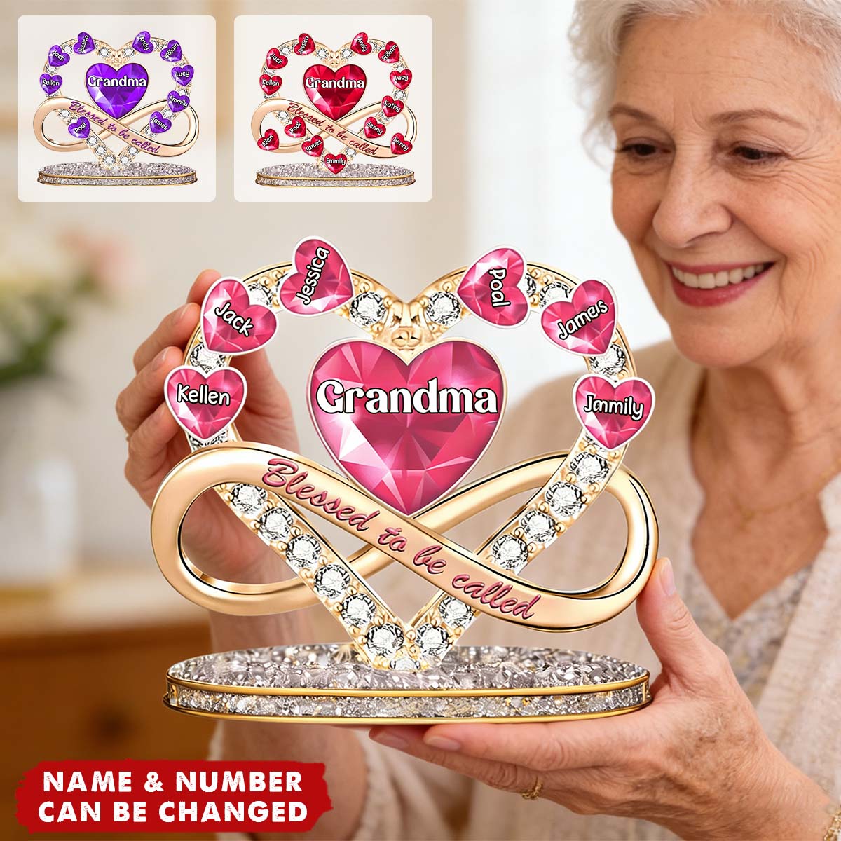 Proud To Be Called Grandma - Personalized Custom Shaped Acrylic Plaque - Christian Gift For Grandma