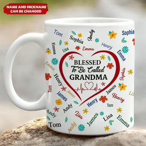Blessed To Be Called Grandma - Personalized Mug, Gift For Grandma, Gift For Mother's Day