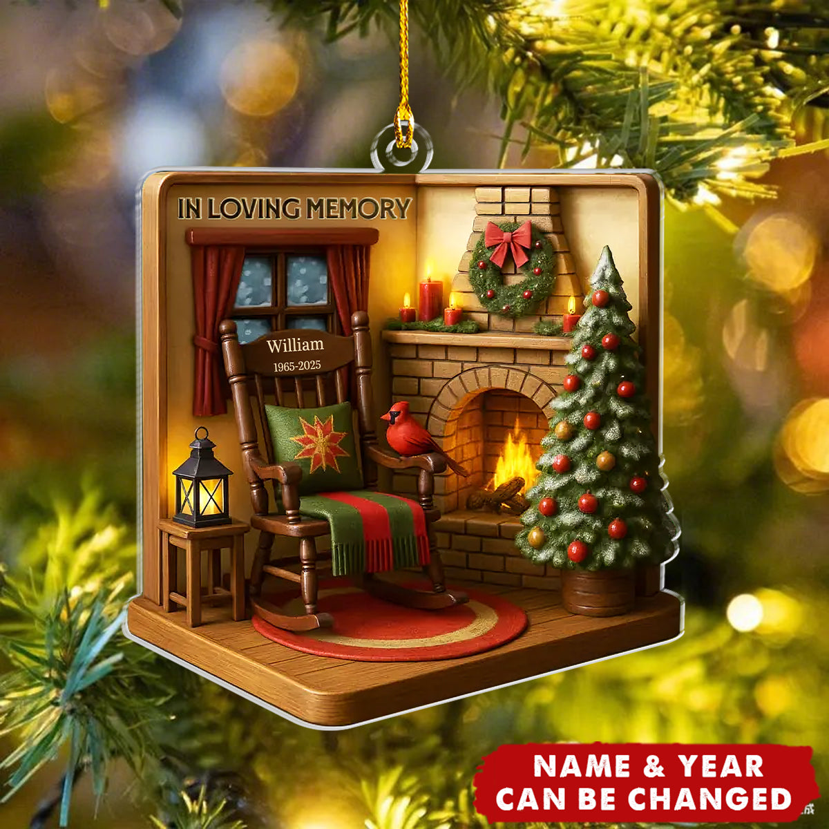 Never Truly Gone - Personalized Memorial Sympathy  Acrylic Ornament For Loss Of Mom, Dad