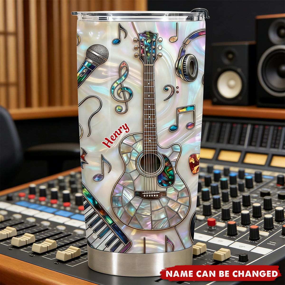 Music Language Of The Soul, Personalized Tumbler, Gift For Musicians