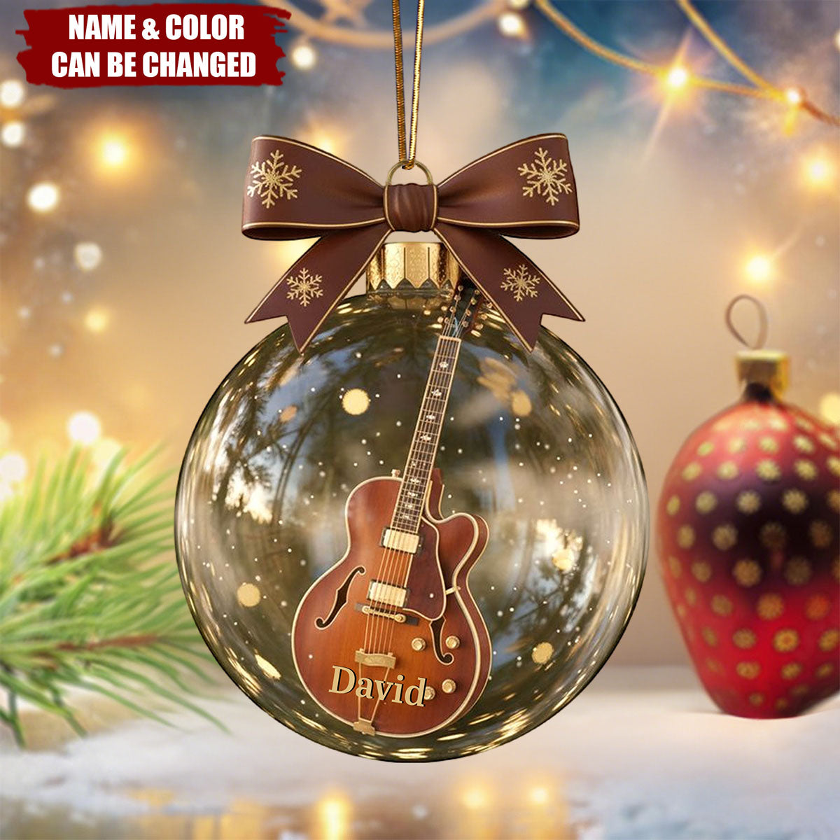 Guitar Dreams Keepsake Christmas Ornament Personalized Gifts