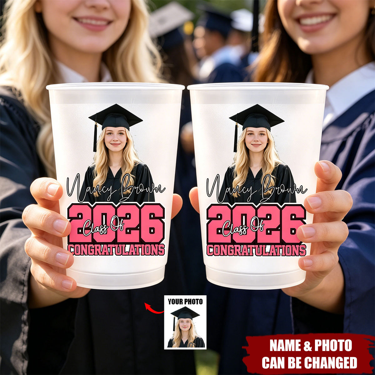 Custom Photo Graduation Cups - Personalized Graduation Gifts For Him, Her - The Journey Was Worth It