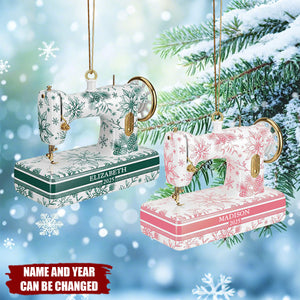 Sewing Toile de - Personalized Christmas Acrylic Ornament