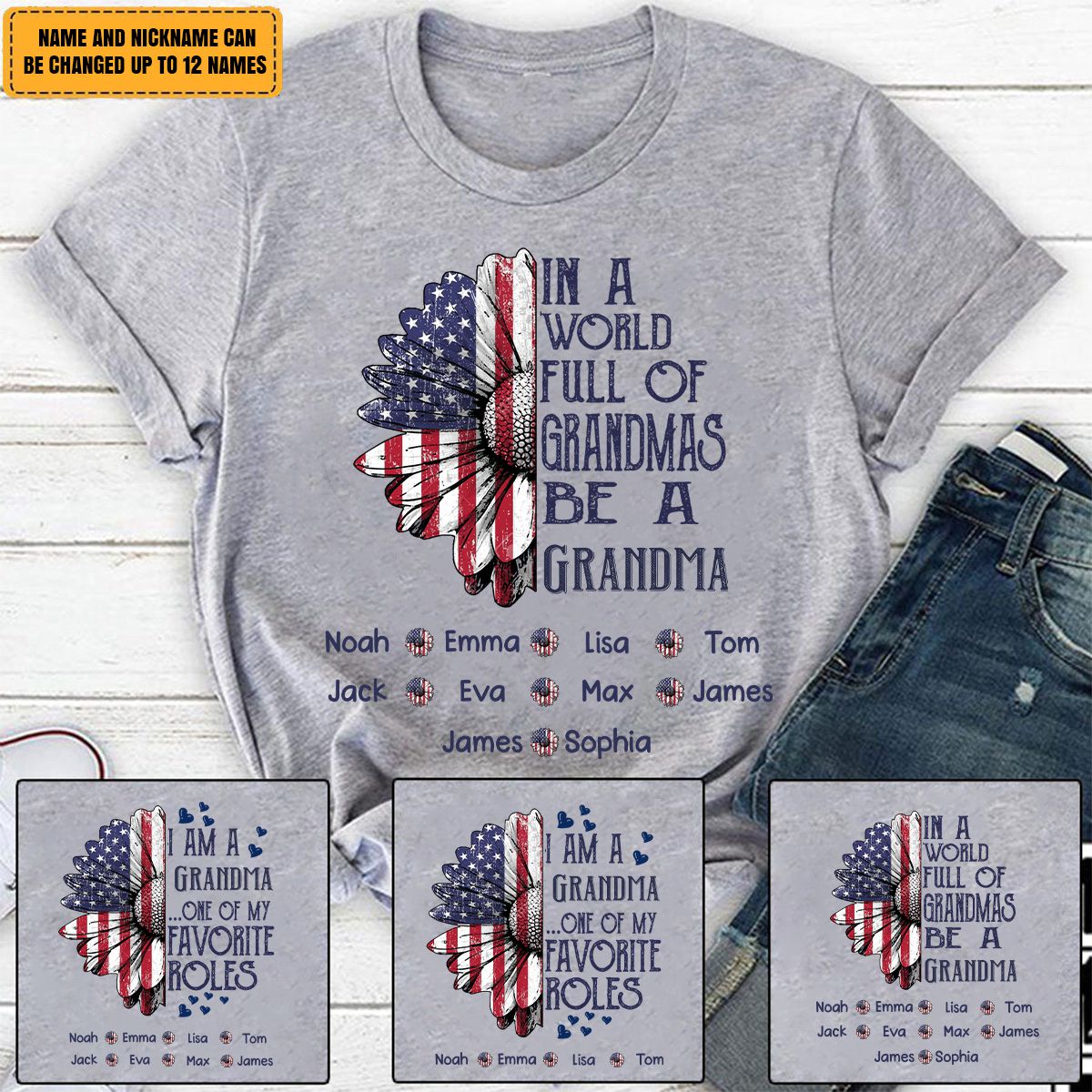 4th Of July In A World Full Of Grandmas Be A Nana