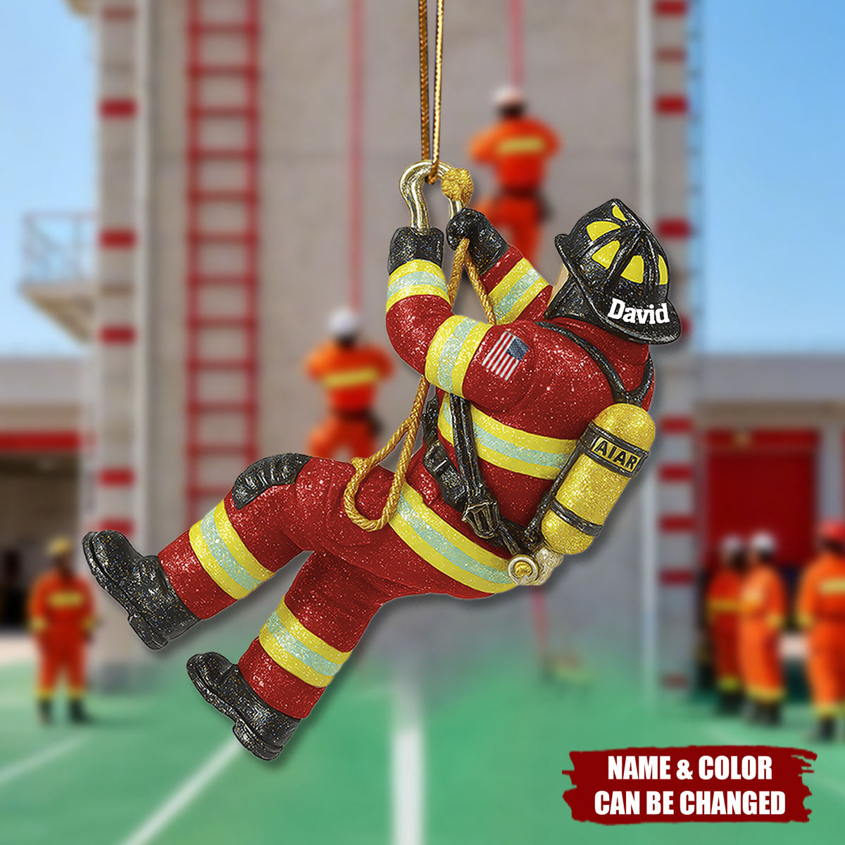 Personalized Firefighter Christmas Ornament - Custom Fireman Gift