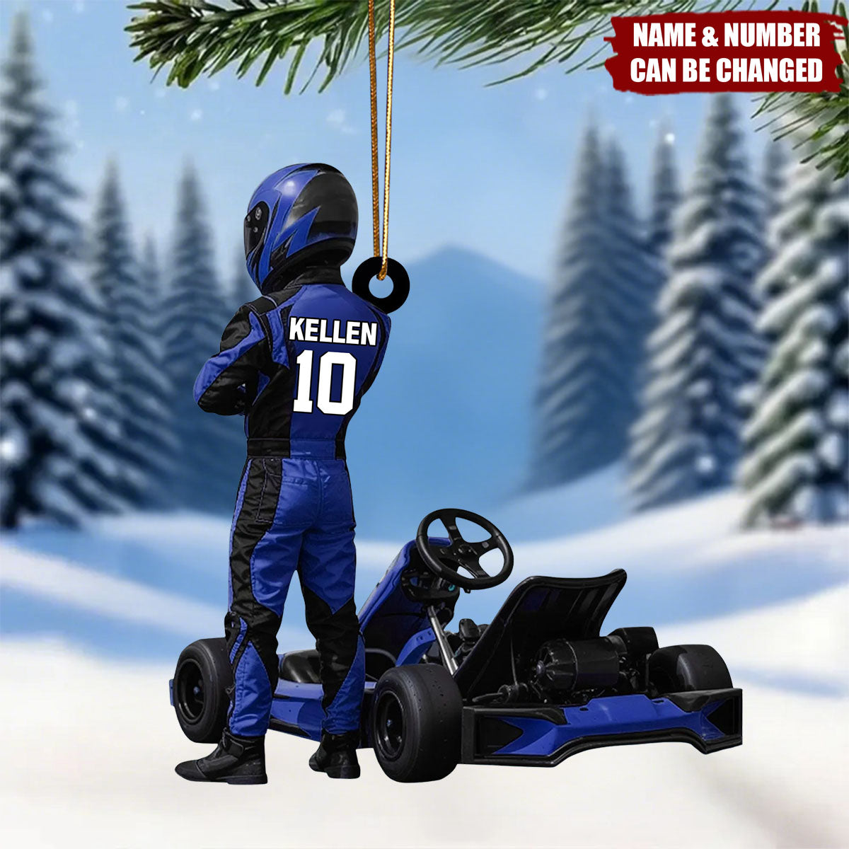 Personalized Formula 1 Acrylic Ornament: F1 Racer Gift