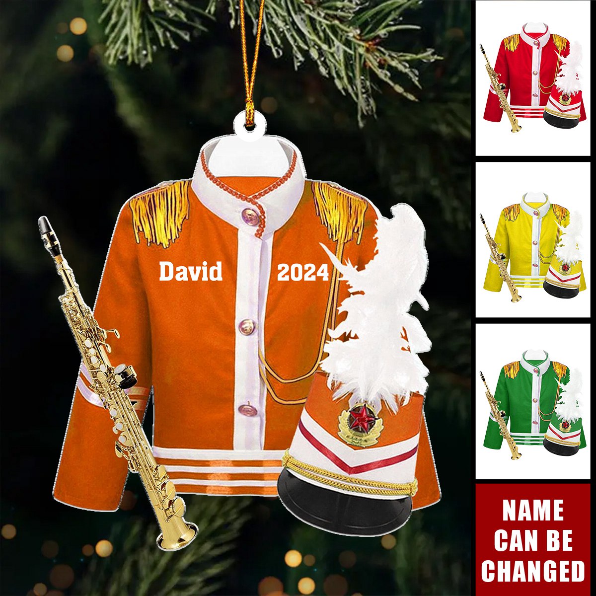 Personalized Marching Band Uniform Ornament-  Christmas Band Ornament