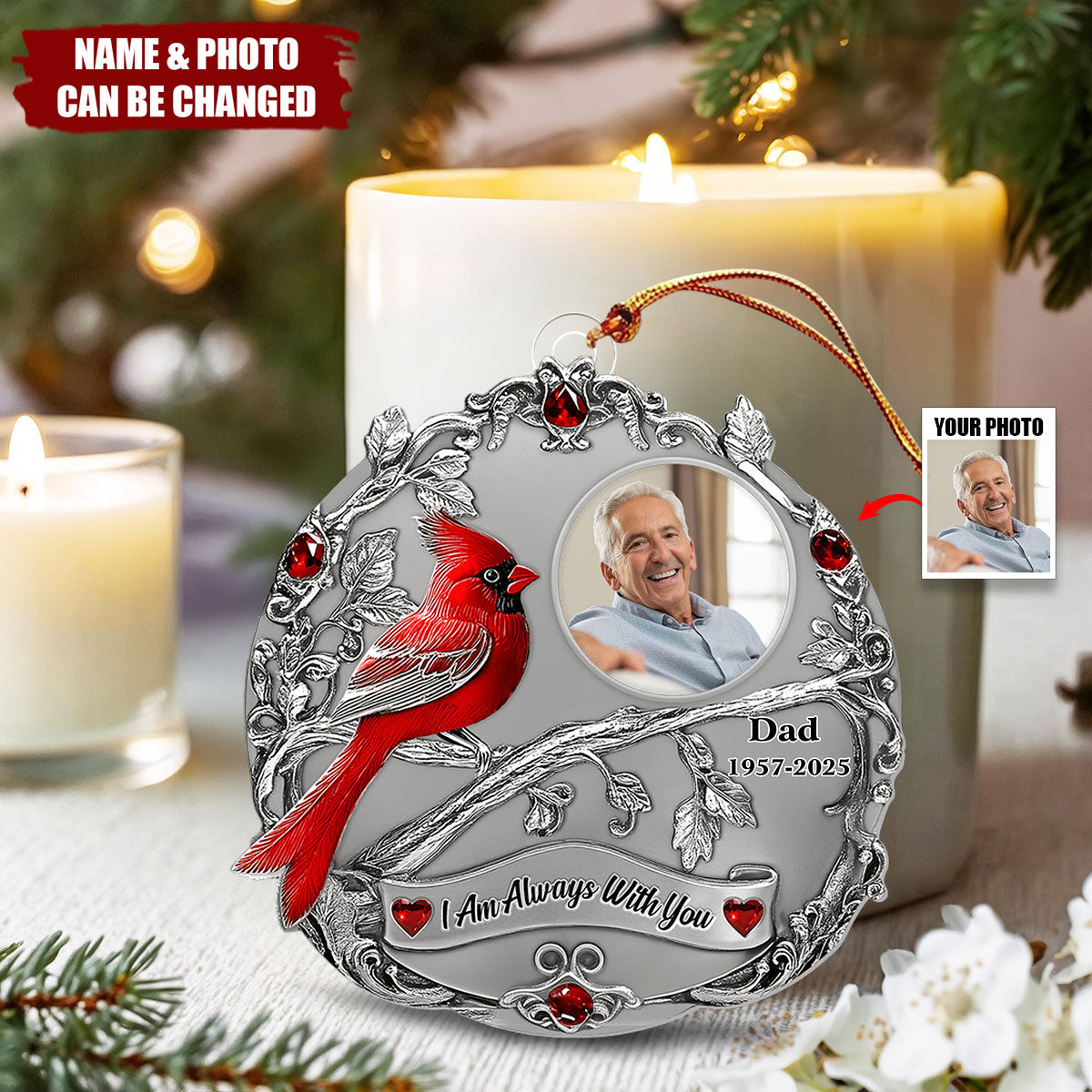 Forever In My Heart-Personalized 1-Layer Acrylic Ornament