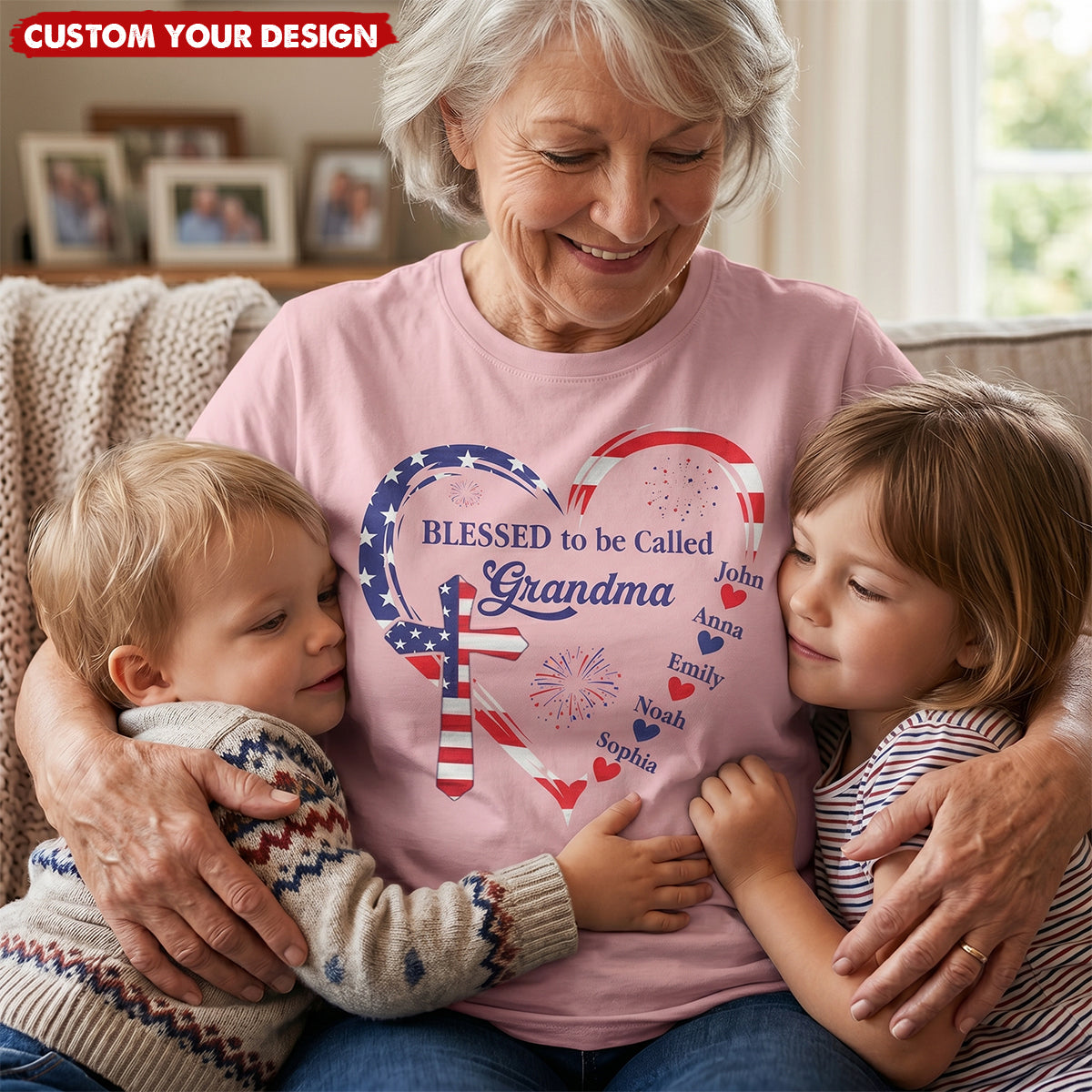 Blessed To Be Called Grandma - Personalized Unisex T-shirt