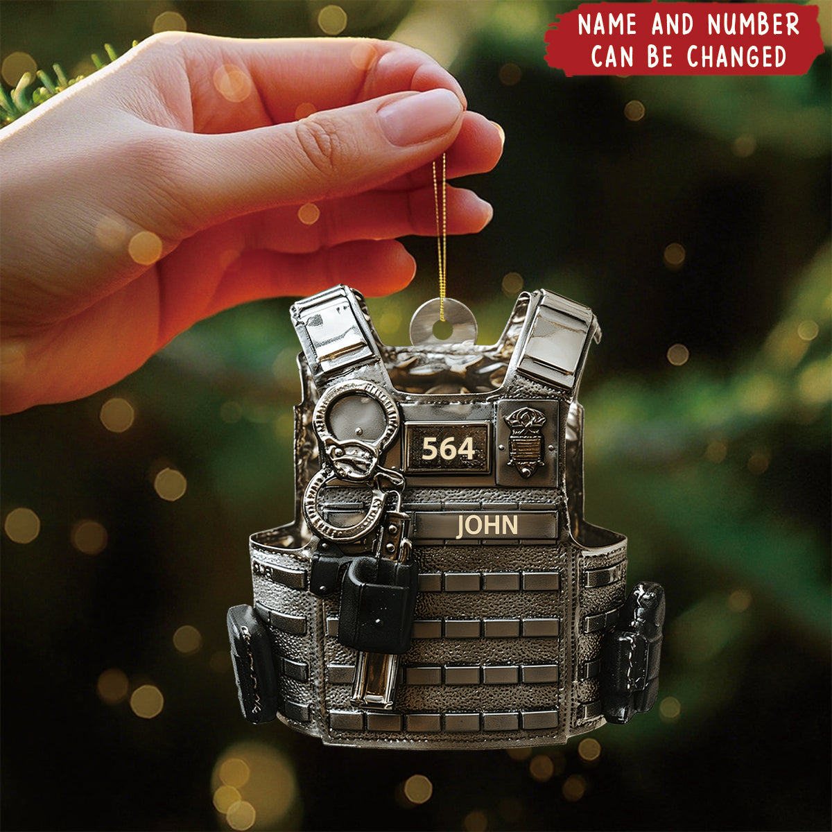 Serve & Protect - Personalized Christmas Acrylic Ornament