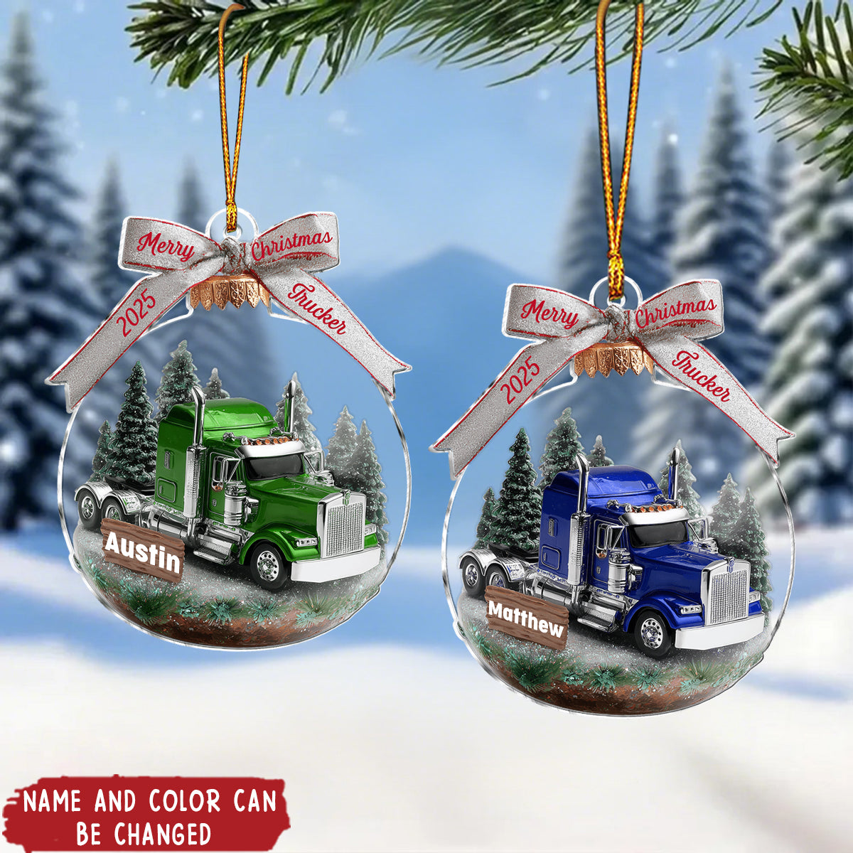 Truck Driver - Personalized Christmas Acrylic Ornament