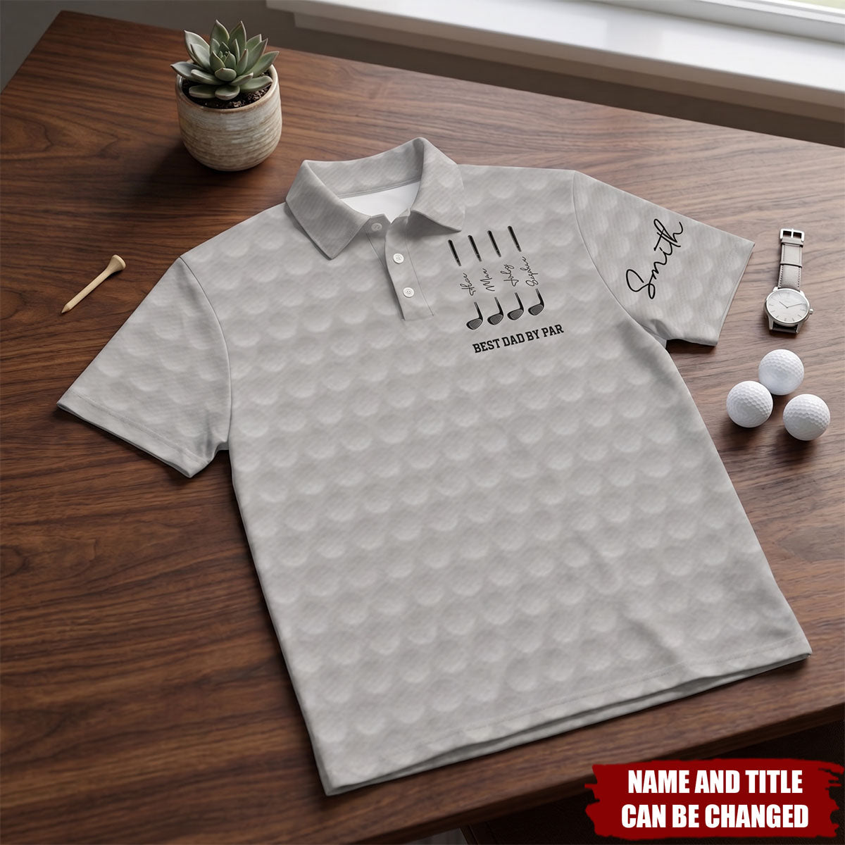 Custom All Over Print Polo Shirt - Personalized Father's Day Birthday Golf Gifts For Dad, Grandpa - Good Times And Tee Lines