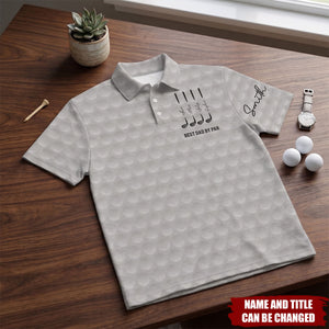 Custom All Over Print Polo Shirt - Personalized Father's Day Birthday Golf Gifts For Dad, Grandpa - Good Times And Tee Lines