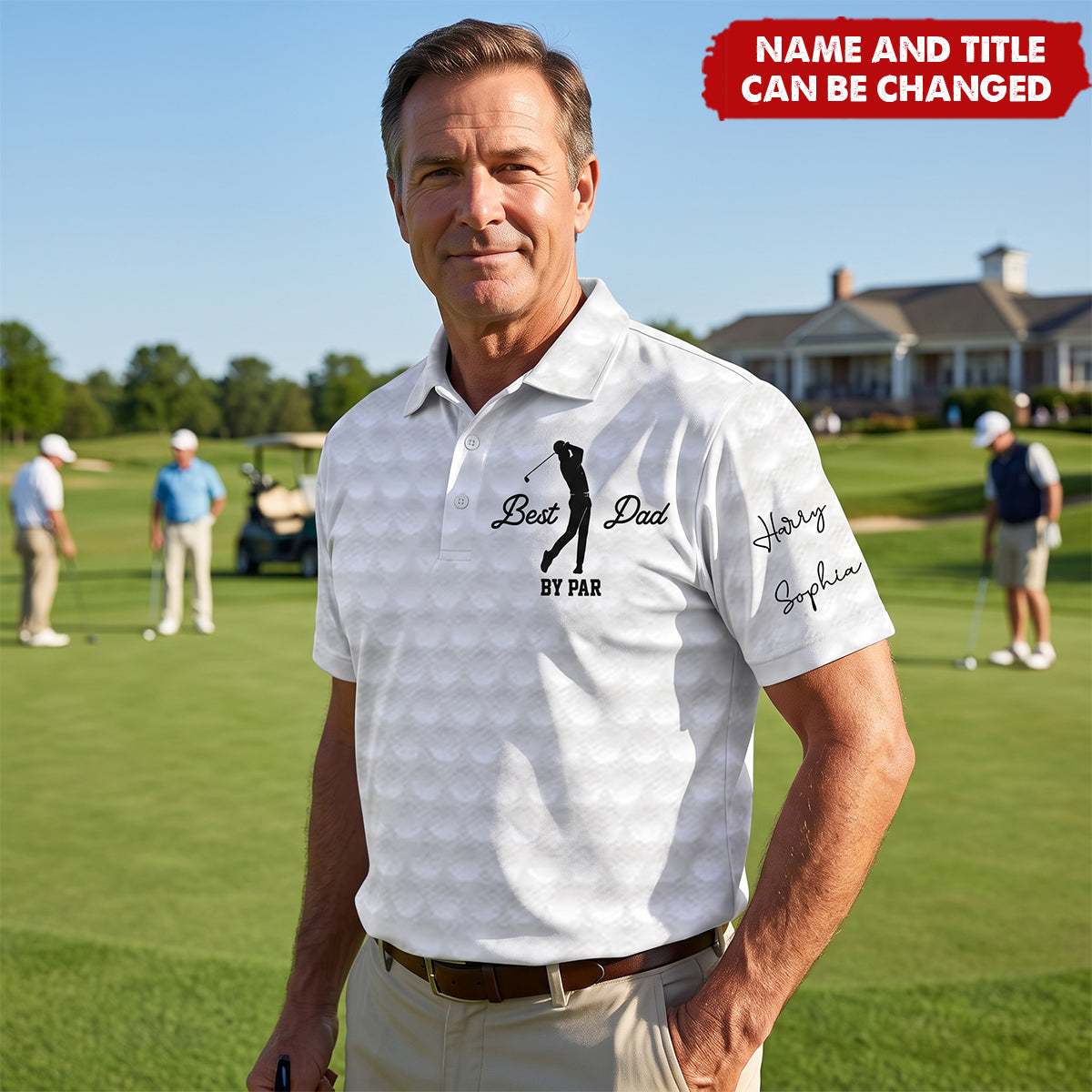 Custom Polo Shirt - Personalized Father's Day Birthday Golf Gifts For Dad, Grandpa - Born To Golf Forced To Work