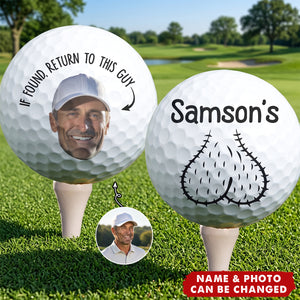 If Found, Return To This Guy Funny Golfer - Personalized Golf Ball