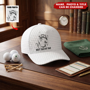Custom Photo Hat, All Over Print Classic Cap - Personalized Father's Day Birthday Golf Gifts For Dad, Grandpa - Dad Life, Golf Life