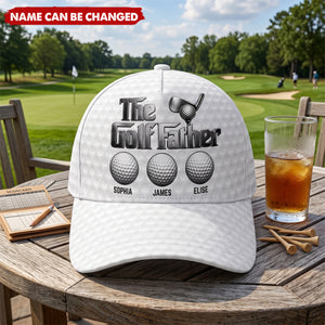 Custom Hat, All Over Print Classic Cap - Personalized Birthday Golf Gifts For Dad, Grandpa - Best Dad By Par Always
