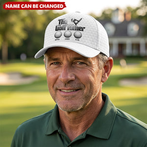 Custom Hat, All Over Print Classic Cap - Personalized Birthday Golf Gifts For Dad, Grandpa - Best Dad By Par Always