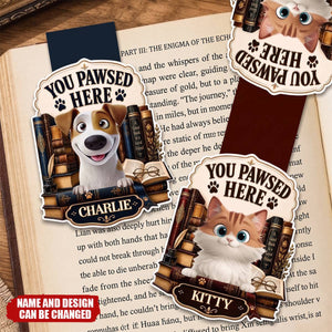 Custom Magnetic Bookmark - Personalized Bookish Gifts For Book Lovers, Bookworms, Dog Dad