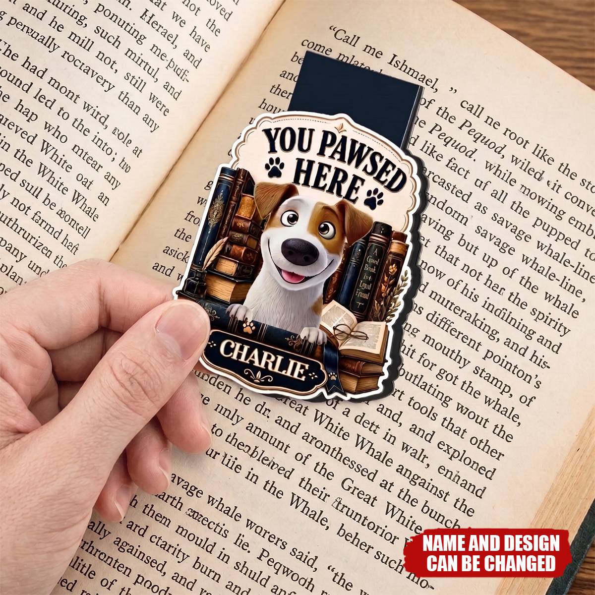 Custom Magnetic Bookmark - Personalized Bookish Gifts For Book Lovers, Bookworms, Dog Dad