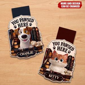 Custom Magnetic Bookmark - Personalized Bookish Gifts For Book Lovers, Bookworms, Dog Dad